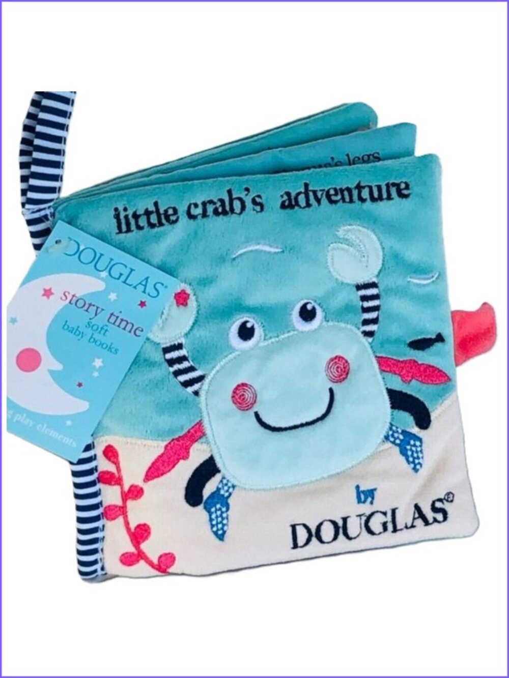 New w/ Tag-Douglas Baby Soft Plush Activity Book Little Crab's Adventure